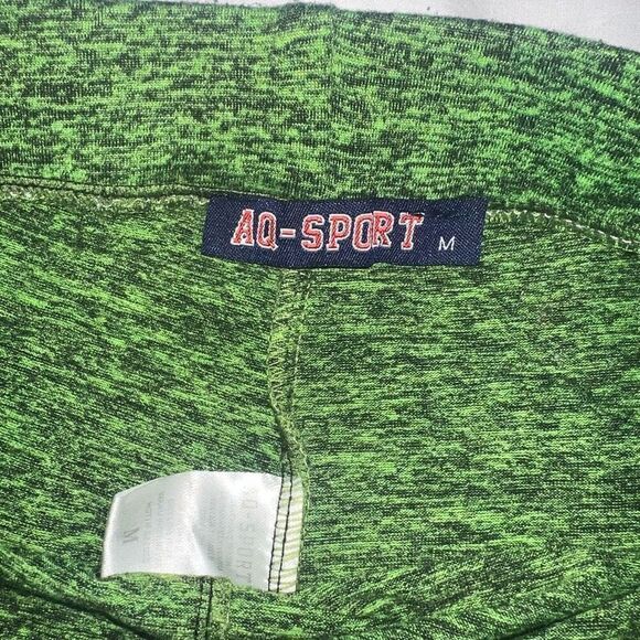 Neon Green leggings stripes size M - Picture 6 of 6